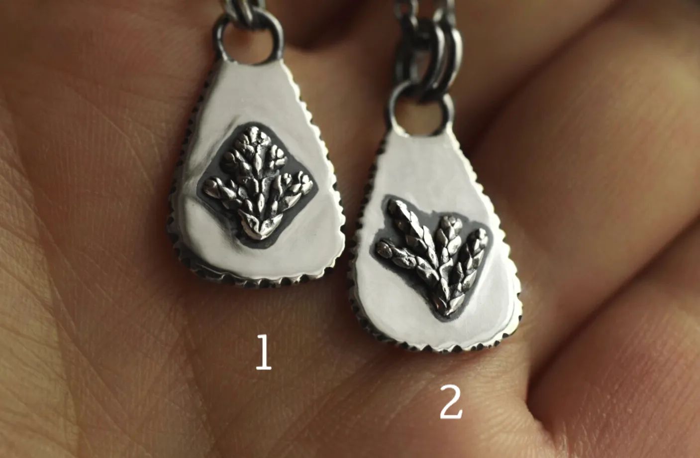 Sterling Silver Fern Spray Necklace