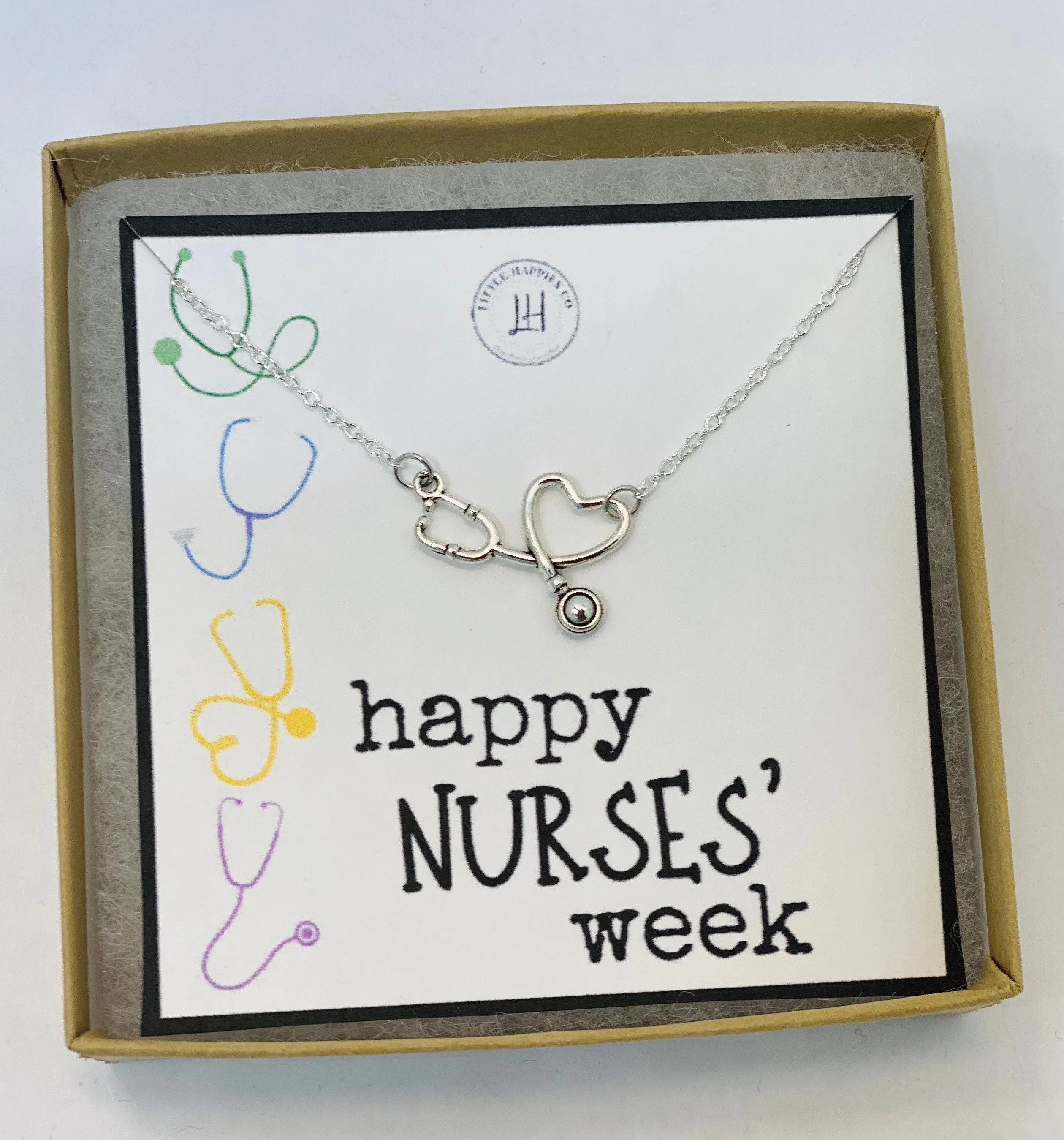 Stethoscope necklace, Gift for nurse, nurse gifts, gifts for nurses, RN gift, RN necklaces, healthcare worker gift, gift for her, thank you