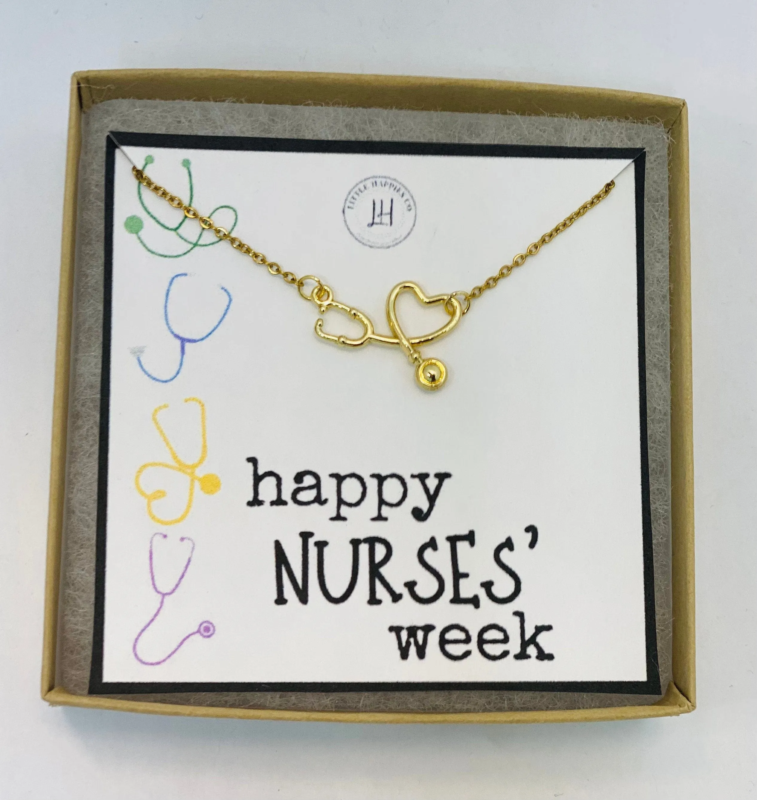 Stethoscope necklace, Gift for nurse, nurse gifts, gifts for nurses, RN gift, RN necklaces, healthcare worker gift, gift for her, thank you
