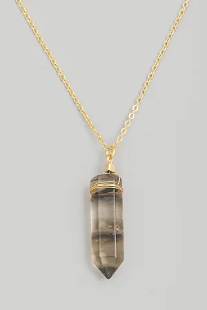 Stone Crystal Pendant Necklace