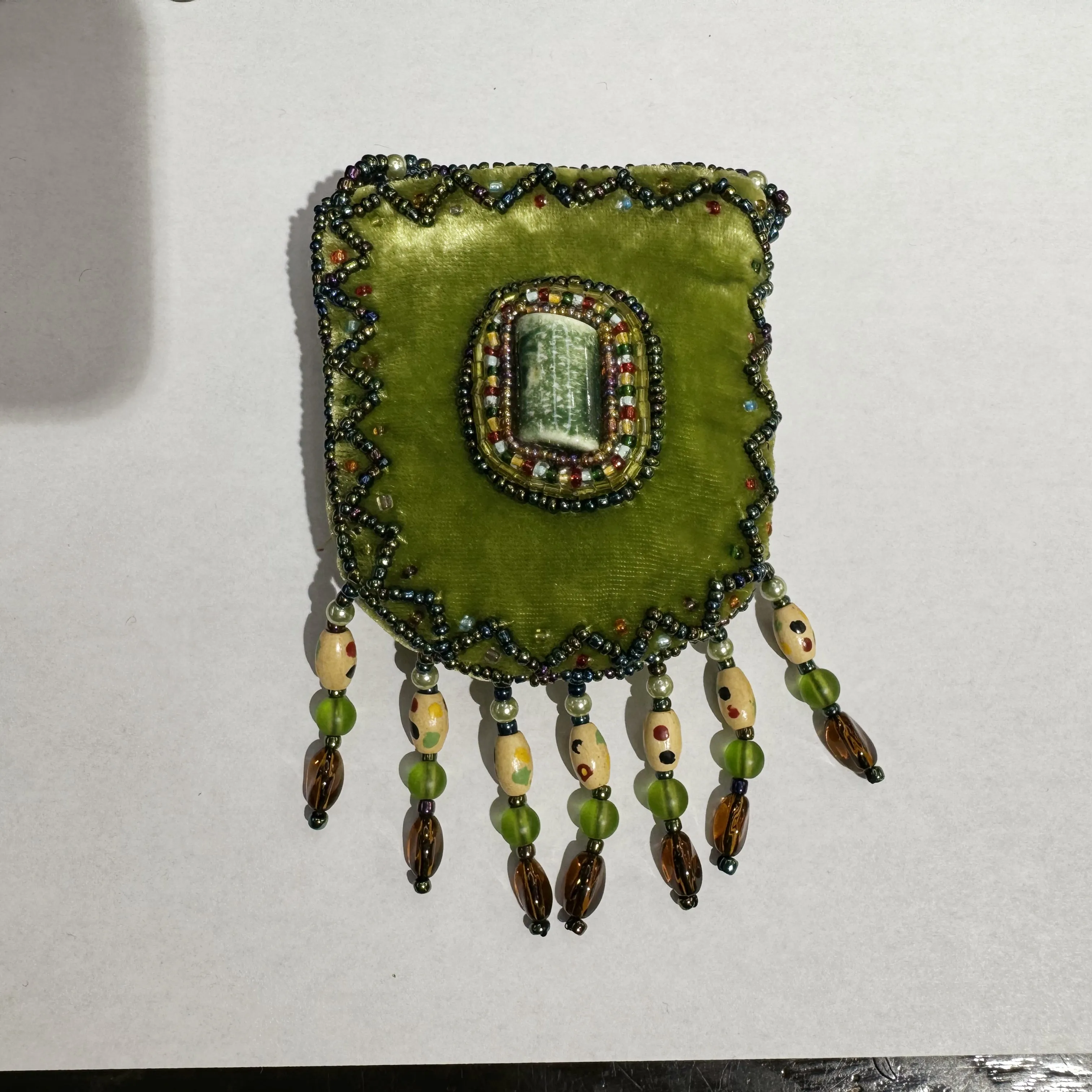 Stone Velvet Small Amulet Bag/Necklaces V0719