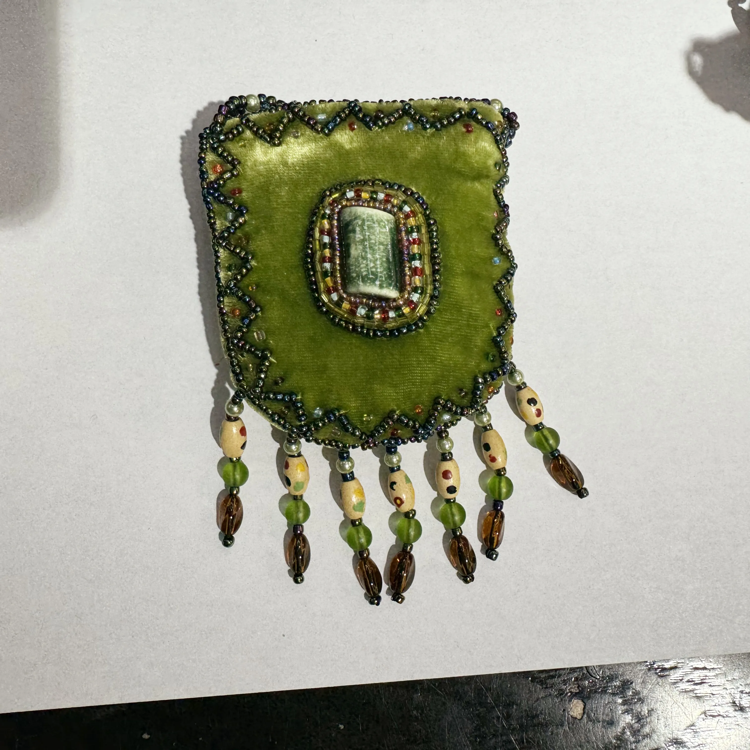 Stone Velvet Small Amulet Bag/Necklaces V0719