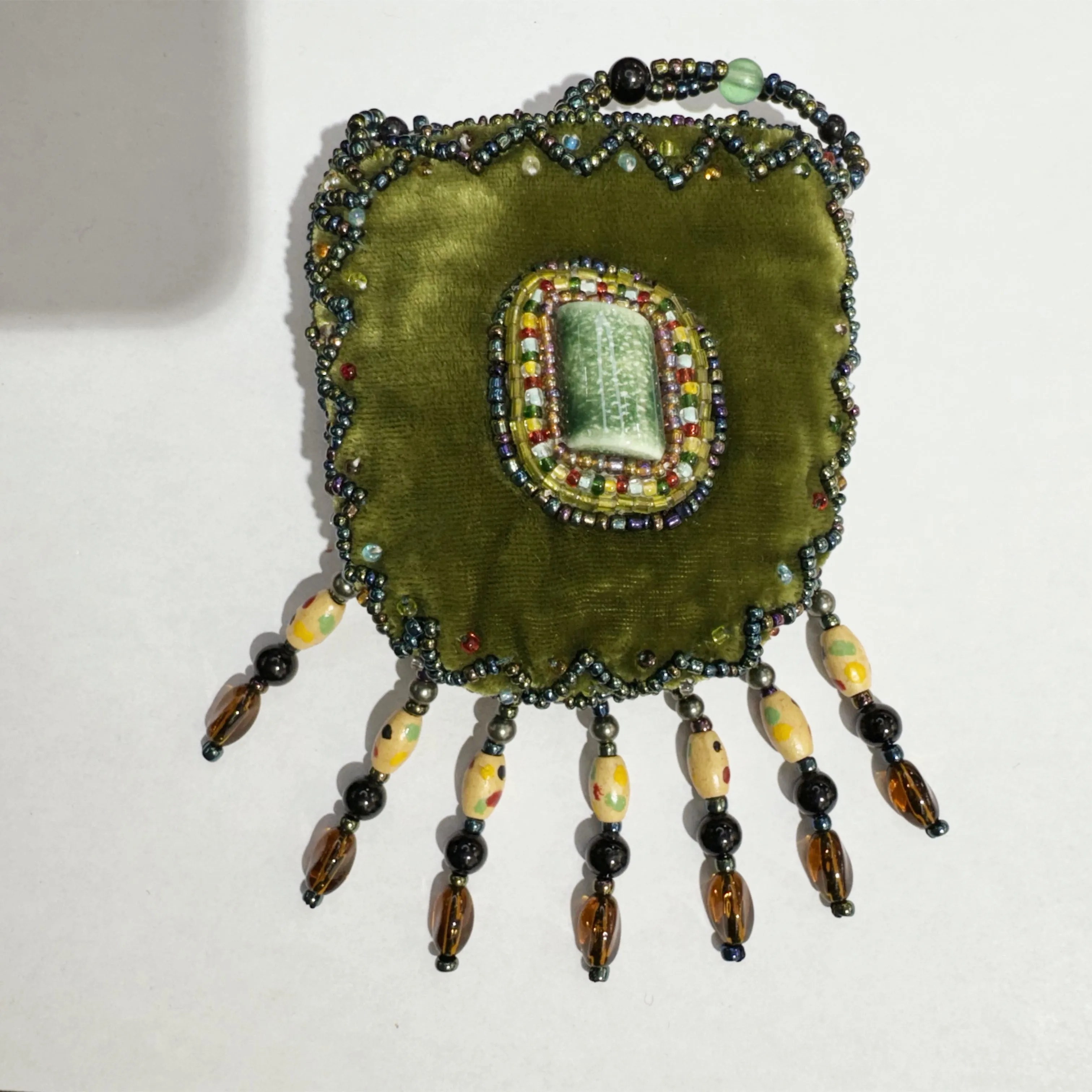 Stone Velvet Small Amulet Bag/Necklaces V0719