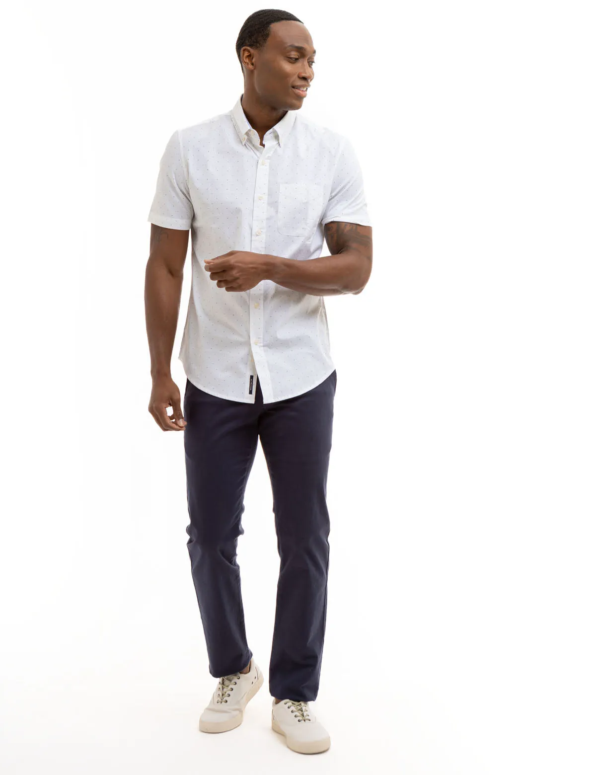 STRAIGHT TWILL CHINO PANTS