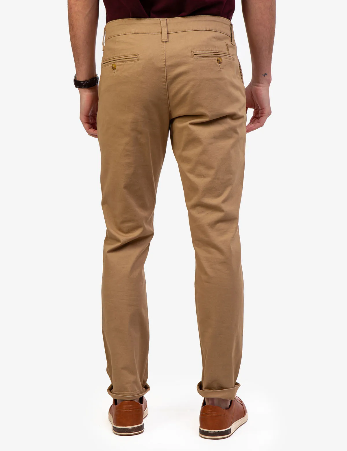 STRAIGHT TWILL CHINO PANTS