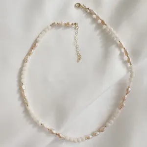 Sunset Pearl Beaded Necklace
