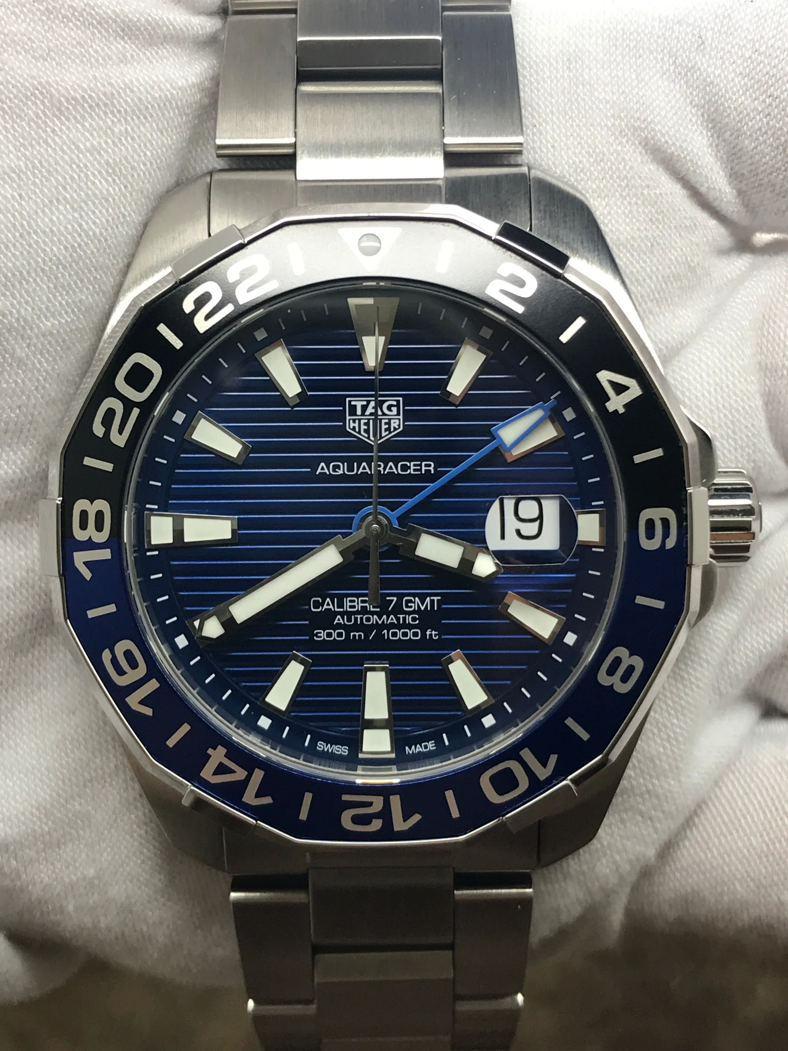 TAG Heuer Aquaracer Batman  WAY201T Blue Dial Automatic Men's Watch