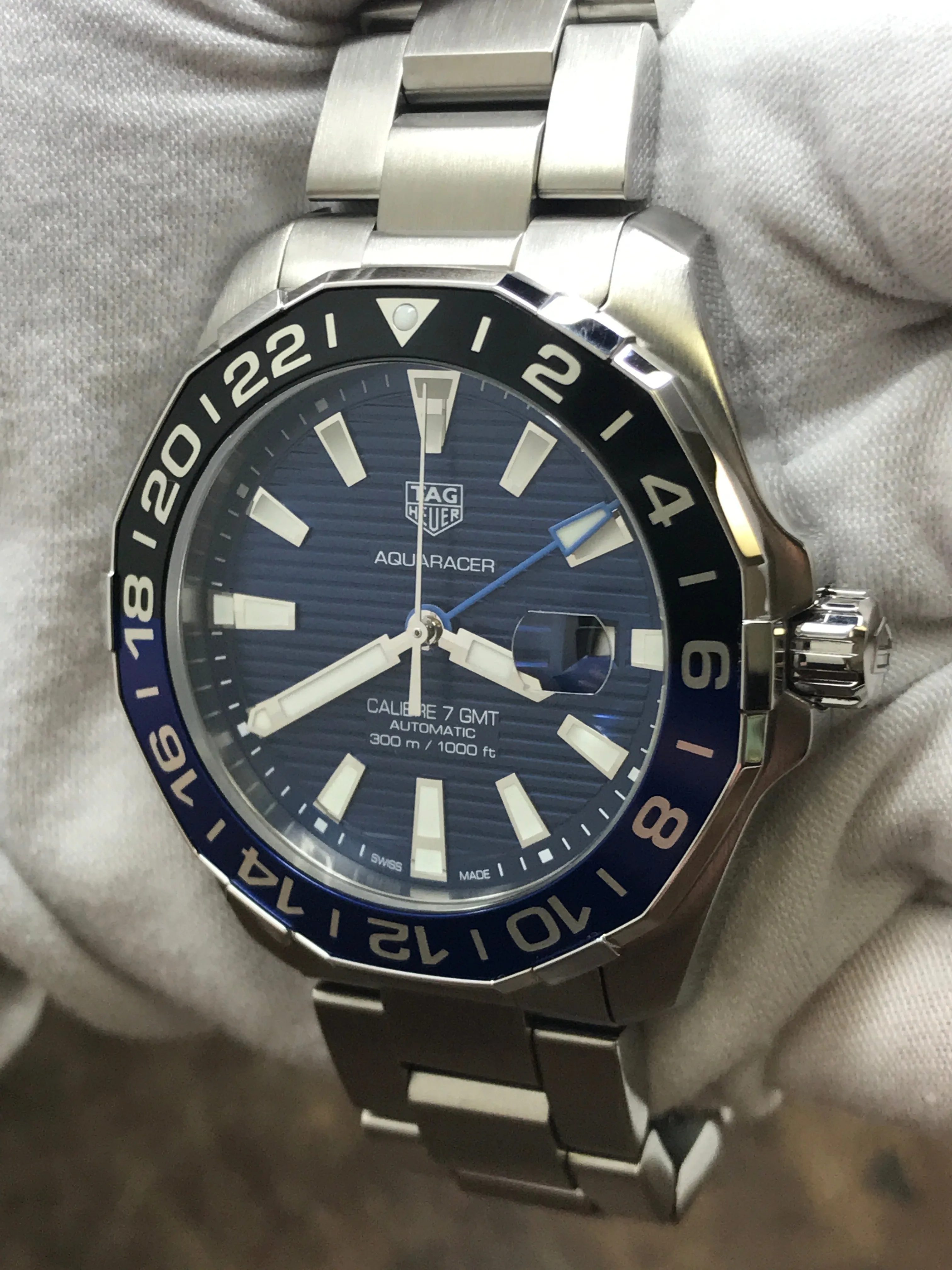 TAG Heuer Aquaracer Batman  WAY201T Blue Dial Automatic Men's Watch
