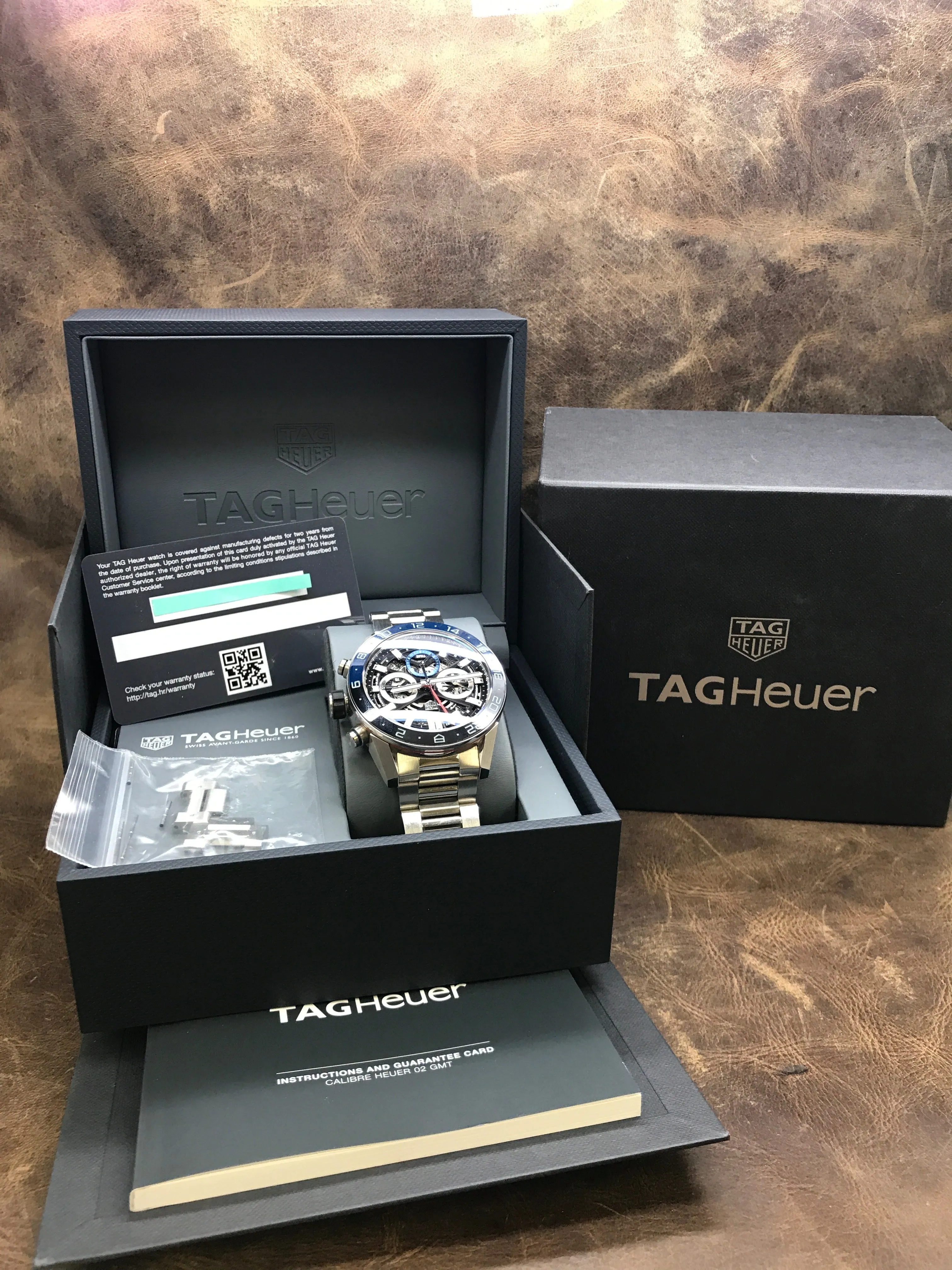 TAG Heuer Carrera Calibre 02 CBG2A1Z Skeletonized Dial Automatic Men's Watch