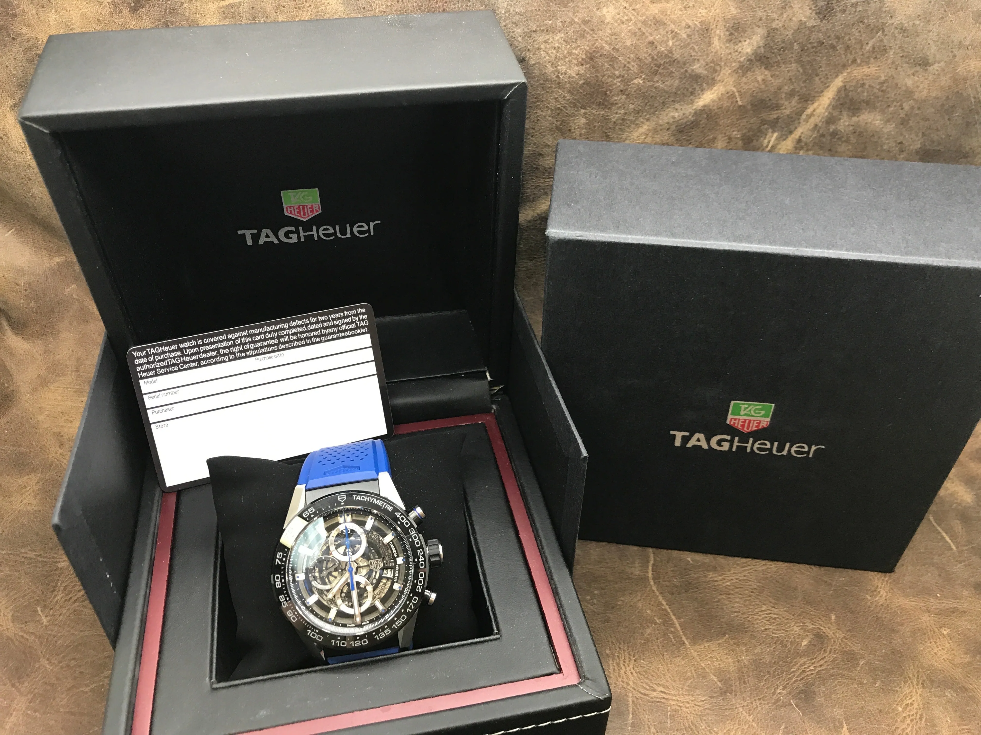 TAG Heuer Carrera Skeleton CAR2A1T.FT6052 Silver with Skeletal Display Dial Automatic Men's Watch