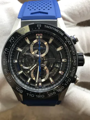 TAG Heuer Carrera Skeleton CAR2A1T.FT6052 Silver with Skeletal Display Dial Automatic Men's Watch