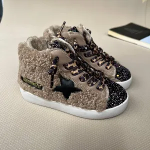 Tan/Brown Sherpa High Top - RTS