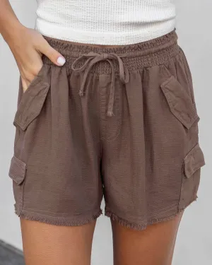 Tencel™ Lyocell Cargo Soft Shorts in Mocha