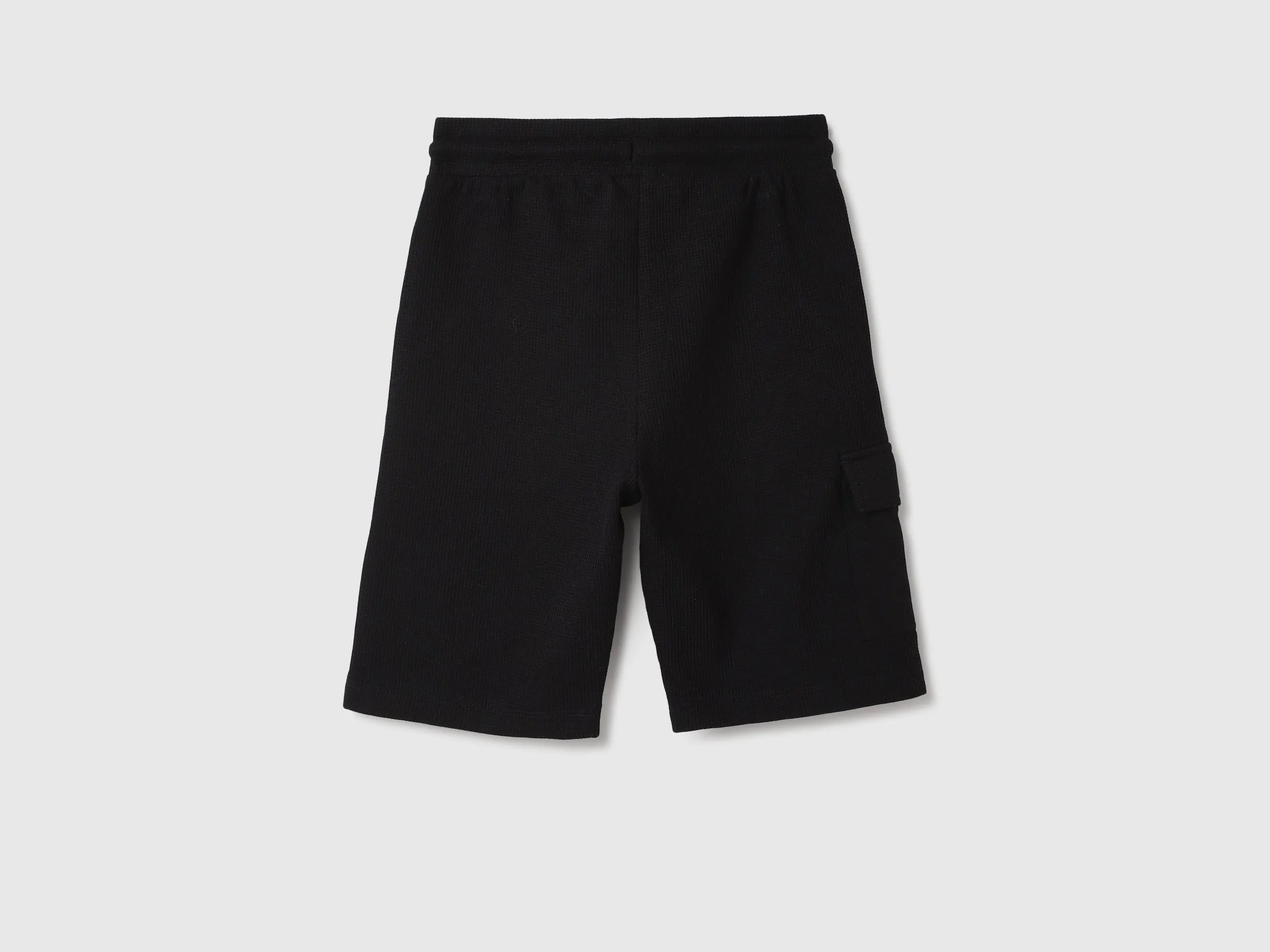 Textured Regular Fit Bermuda Shorts