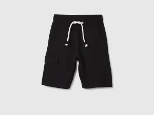 Textured Regular Fit Bermuda Shorts