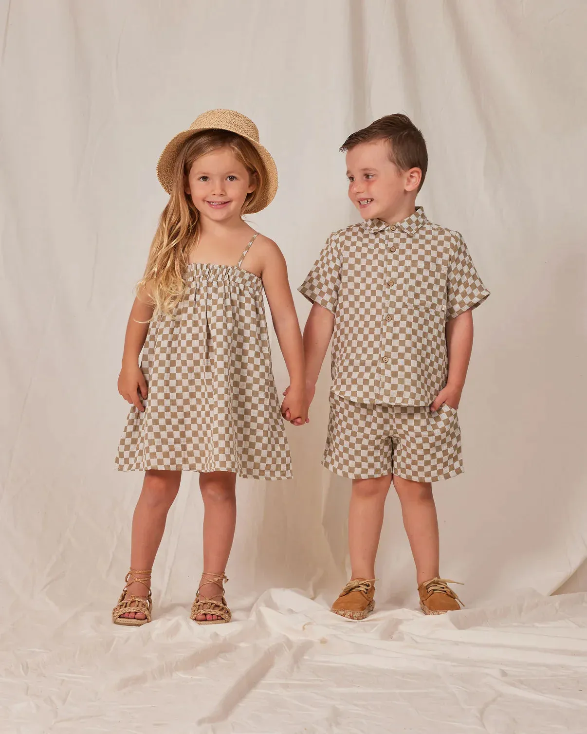 The Bermuda Short by Rylee & Cru - Olive Check - BABY