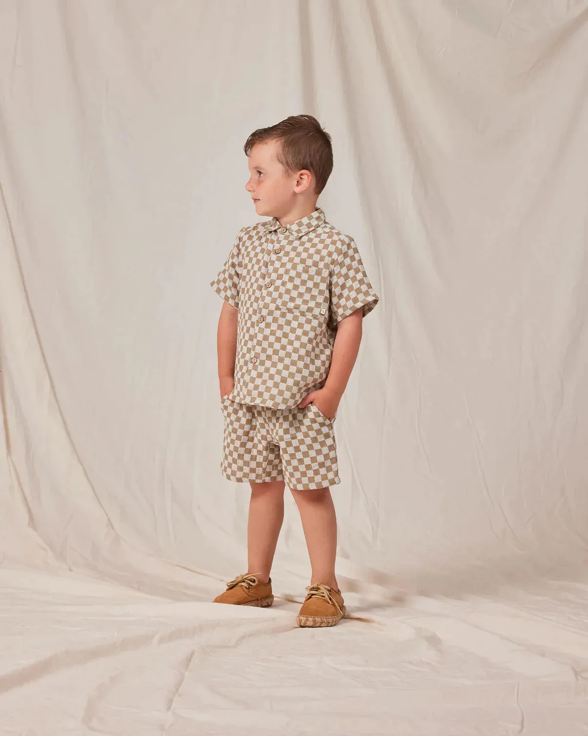 The Bermuda Short by Rylee & Cru - Olive Check - BABY