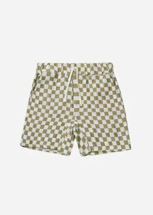The Bermuda Short by Rylee & Cru - Olive Check - BABY