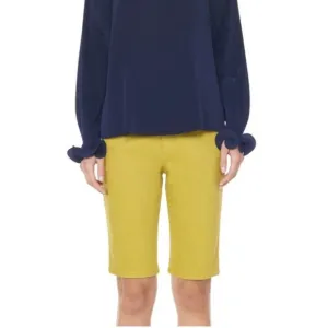 TIBI Shorts Womens 26 Mustard Hue Knee Length Bermuda Trish Denim Garment Dyed