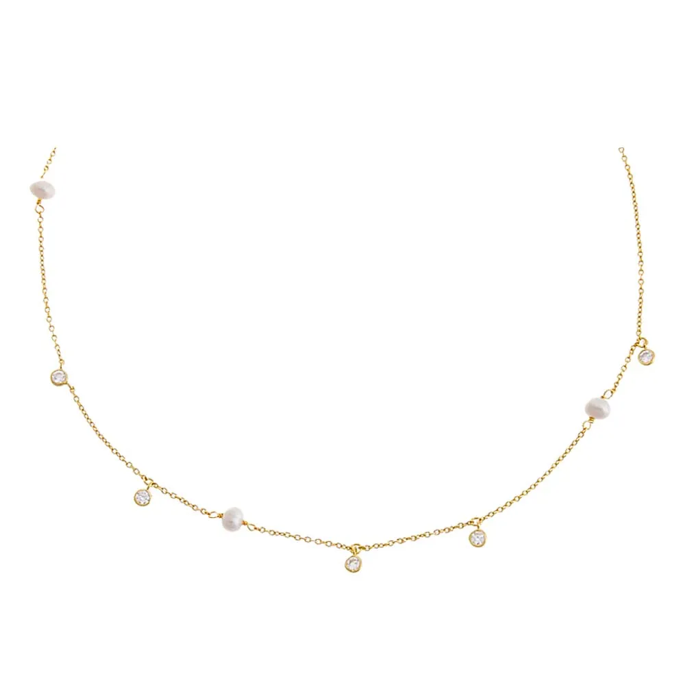 Tiny Clustered Pearl Choker