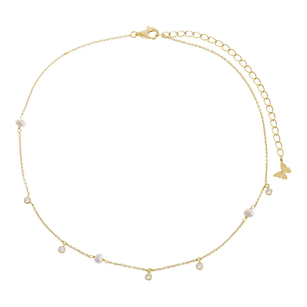 Tiny Clustered Pearl Choker