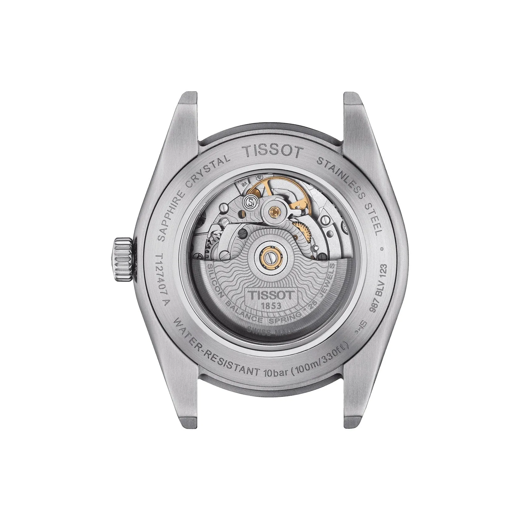 Tissot Powermatic 80 Silicium Mens Stainless Steel Green Dial Watch