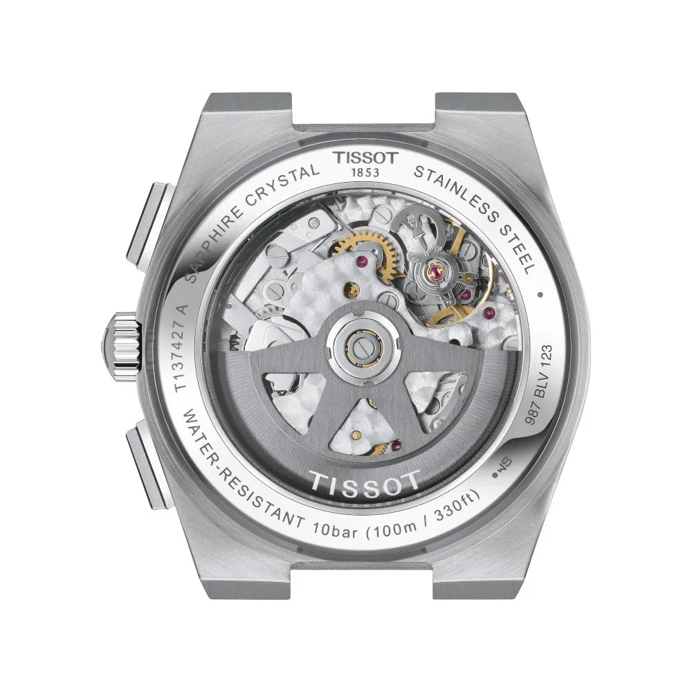 Tissot PRX Automatic Chronograph Mens Stainless Steel Blue Dial Watch