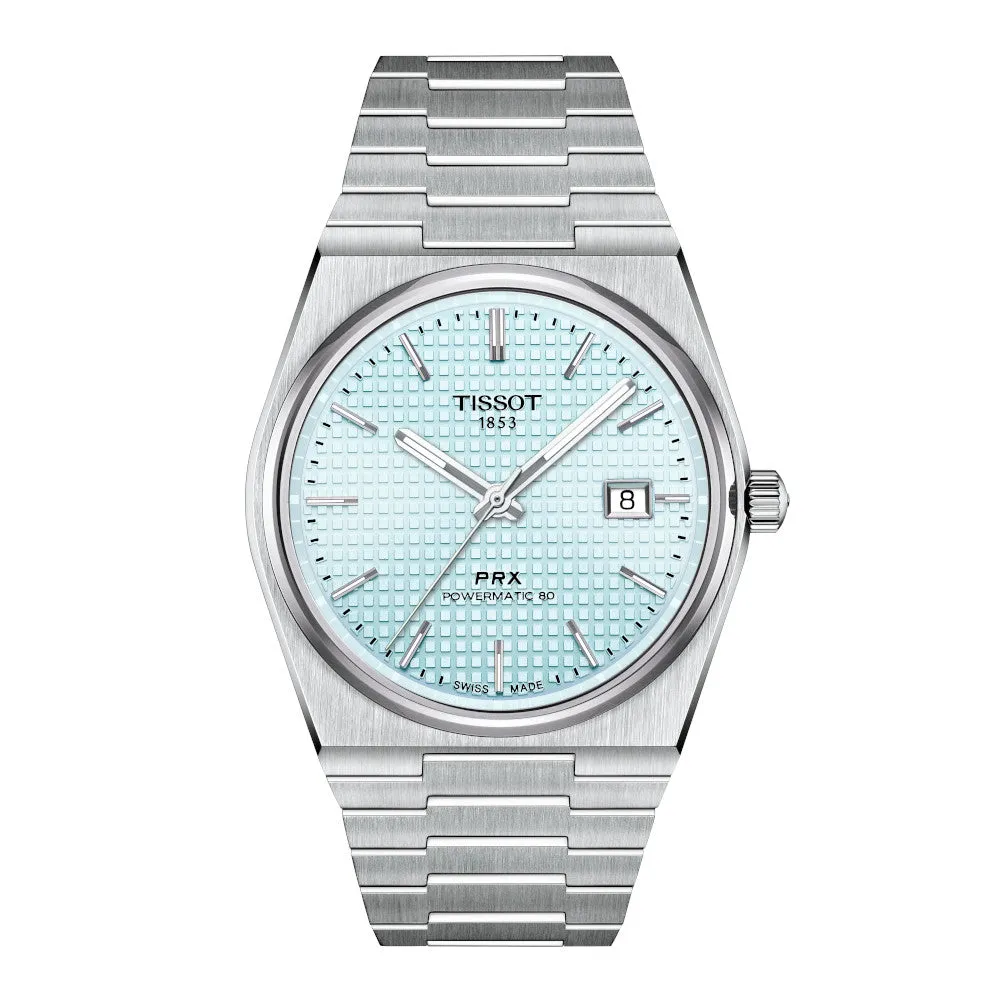 Tissot PRX Powermatic 80 Mens Stainless Steel Ice Blue Dial Watch