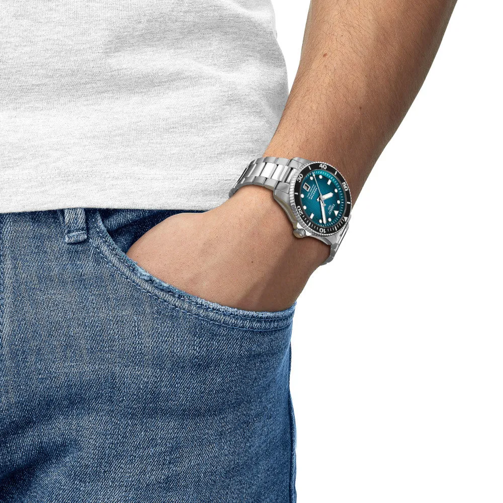 Tissot Seastar 1000 Powermatic 80 Mens Stainless Steel Blue Dial Watch