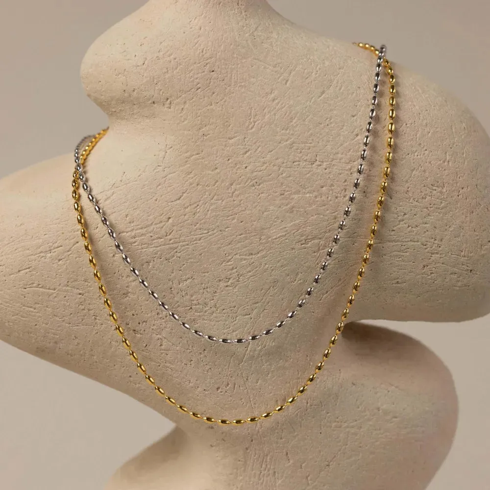 Titanium Steel Beaded Necklace