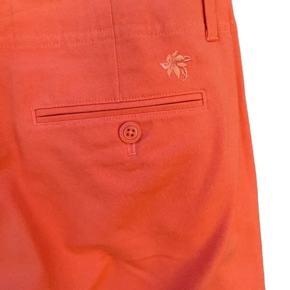 Tommy Bahama BACKSWING Bermuda 18 Golf Shorts Women's Size 6 Orange NWT Silk
