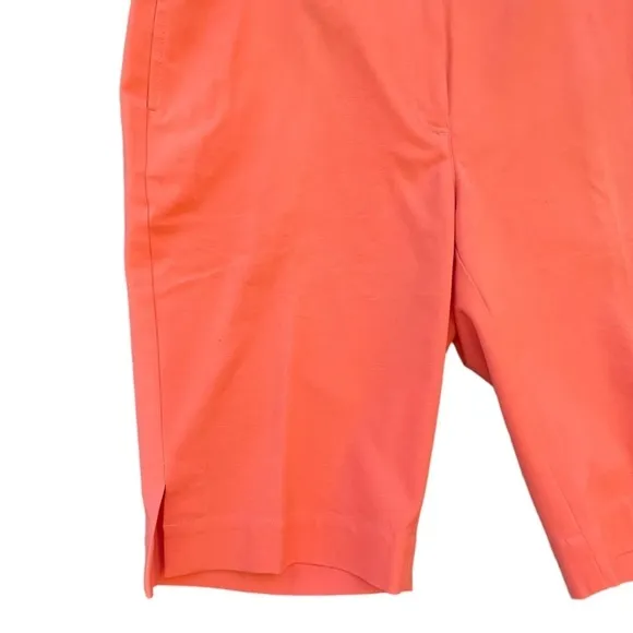 Tommy Bahama BACKSWING Bermuda 18 Golf Shorts Women's Size 6 Orange NWT Silk