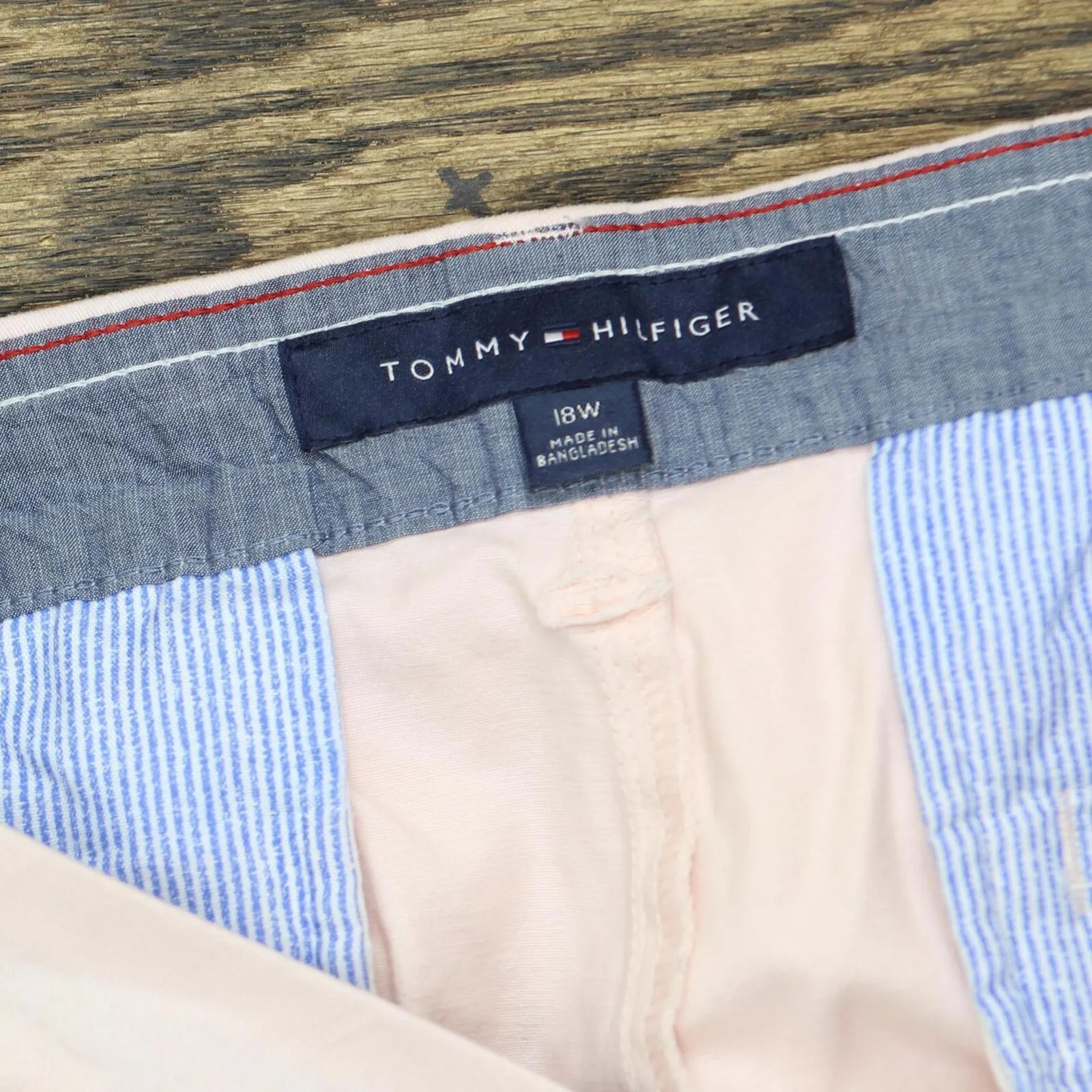 Tommy Hilfiger Womens Hampton Chino Sportswear Pants W0SK0035 Ballerina Pink 18W