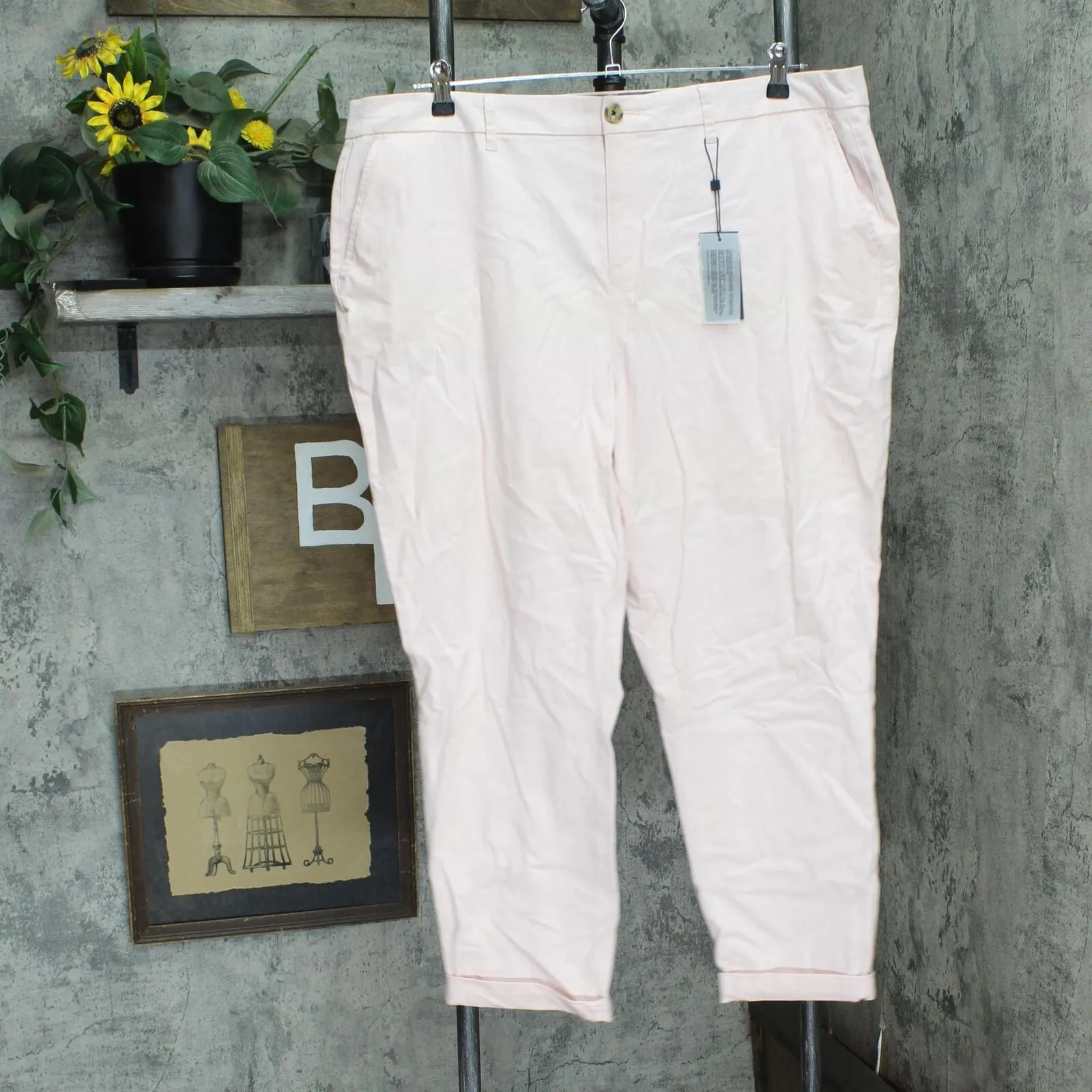 Tommy Hilfiger Womens Hampton Chino Sportswear Pants W0SK0035 Ballerina Pink 18W
