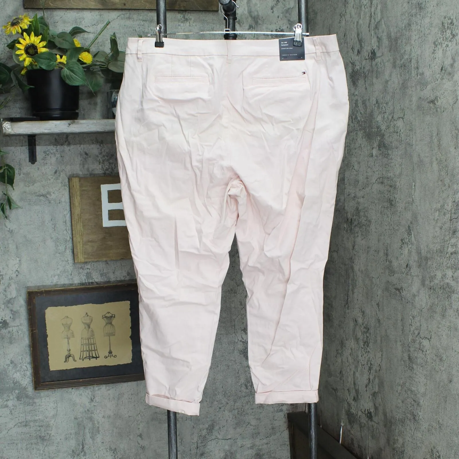 Tommy Hilfiger Womens Hampton Chino Sportswear Pants W0SK0035 Ballerina Pink 18W
