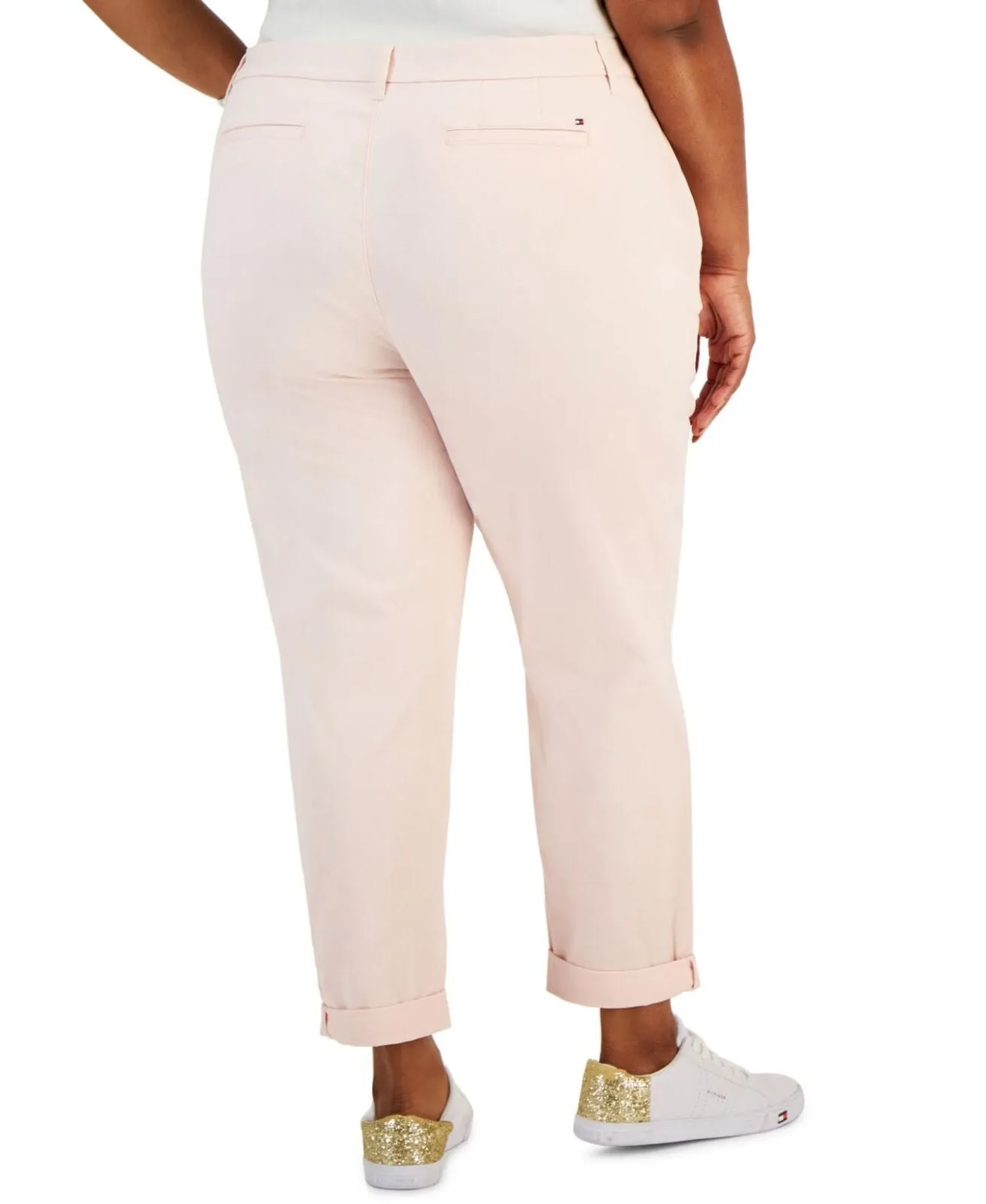 Tommy Hilfiger Womens Hampton Chino Sportswear Pants W0SK0035 Ballerina Pink 18W