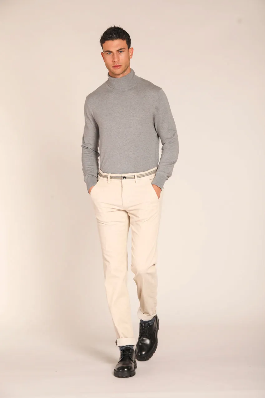 Torino Oxford men's chino pants in velvet 1000 striped slim fit