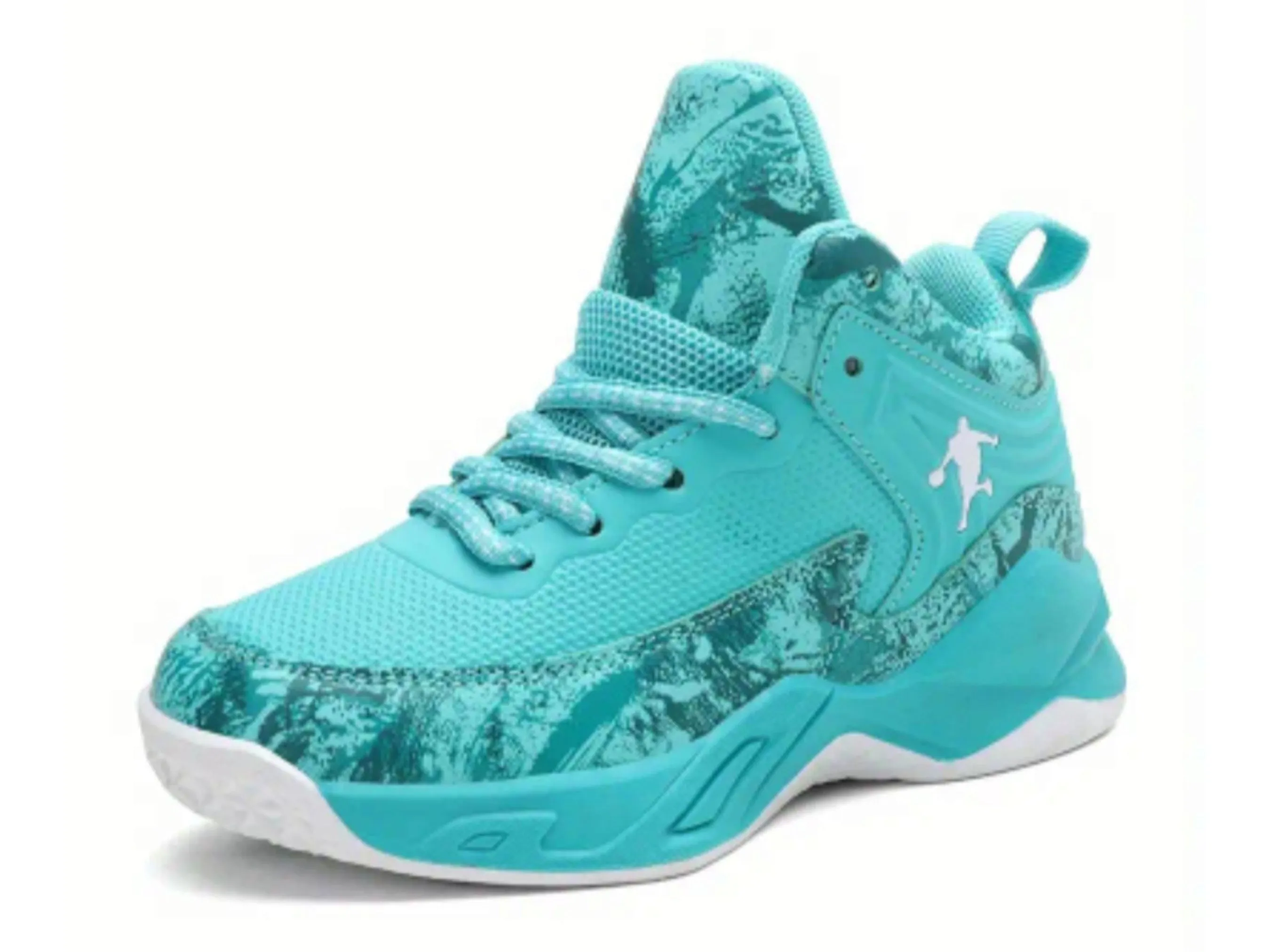 Trendy Camouflage Breathable High Top Lace-up Basketball Shoes, Children's  Outdoor Non-slip Shock Absorption Platform Training Shoes
