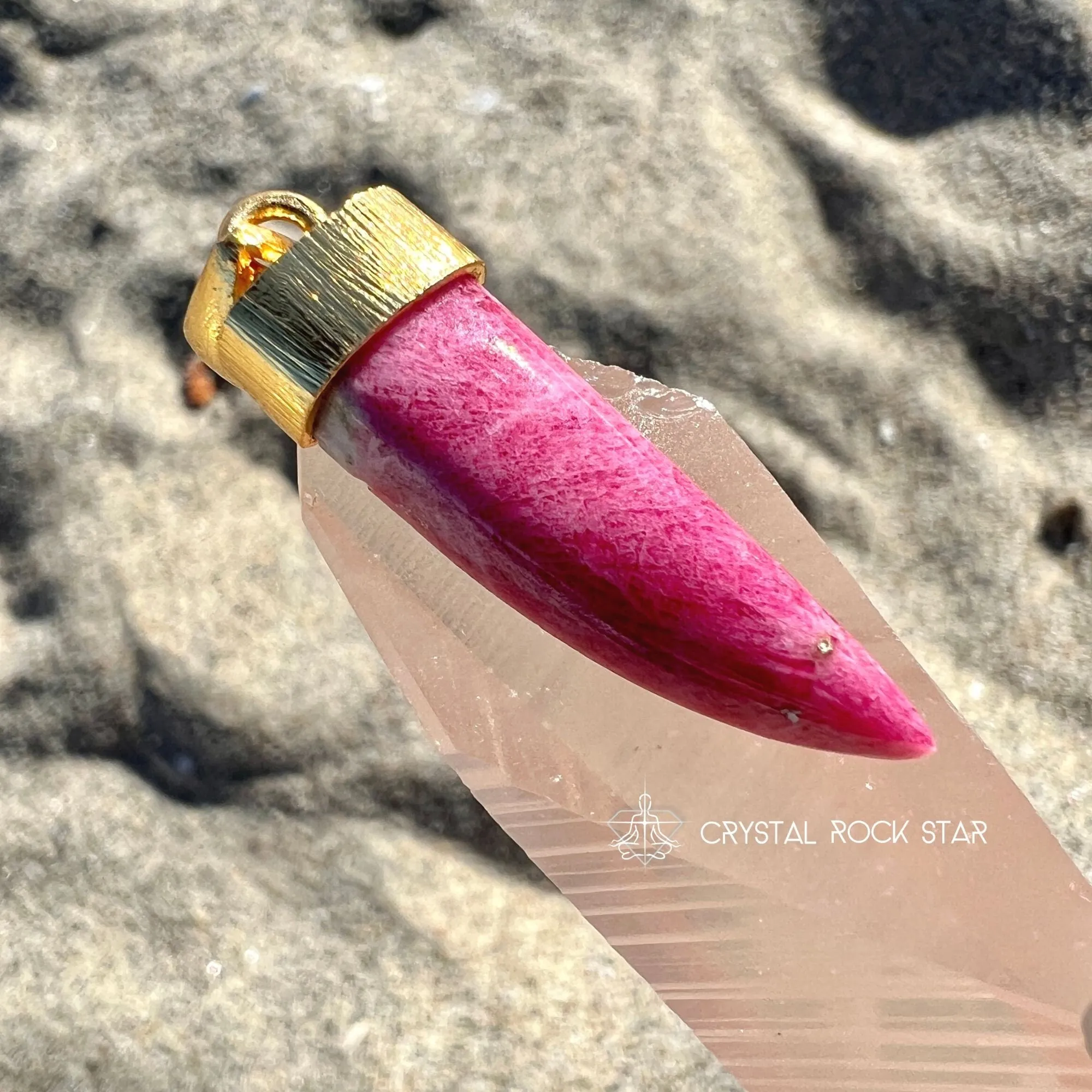 Tugtupite Color Changing Crystal Pendant