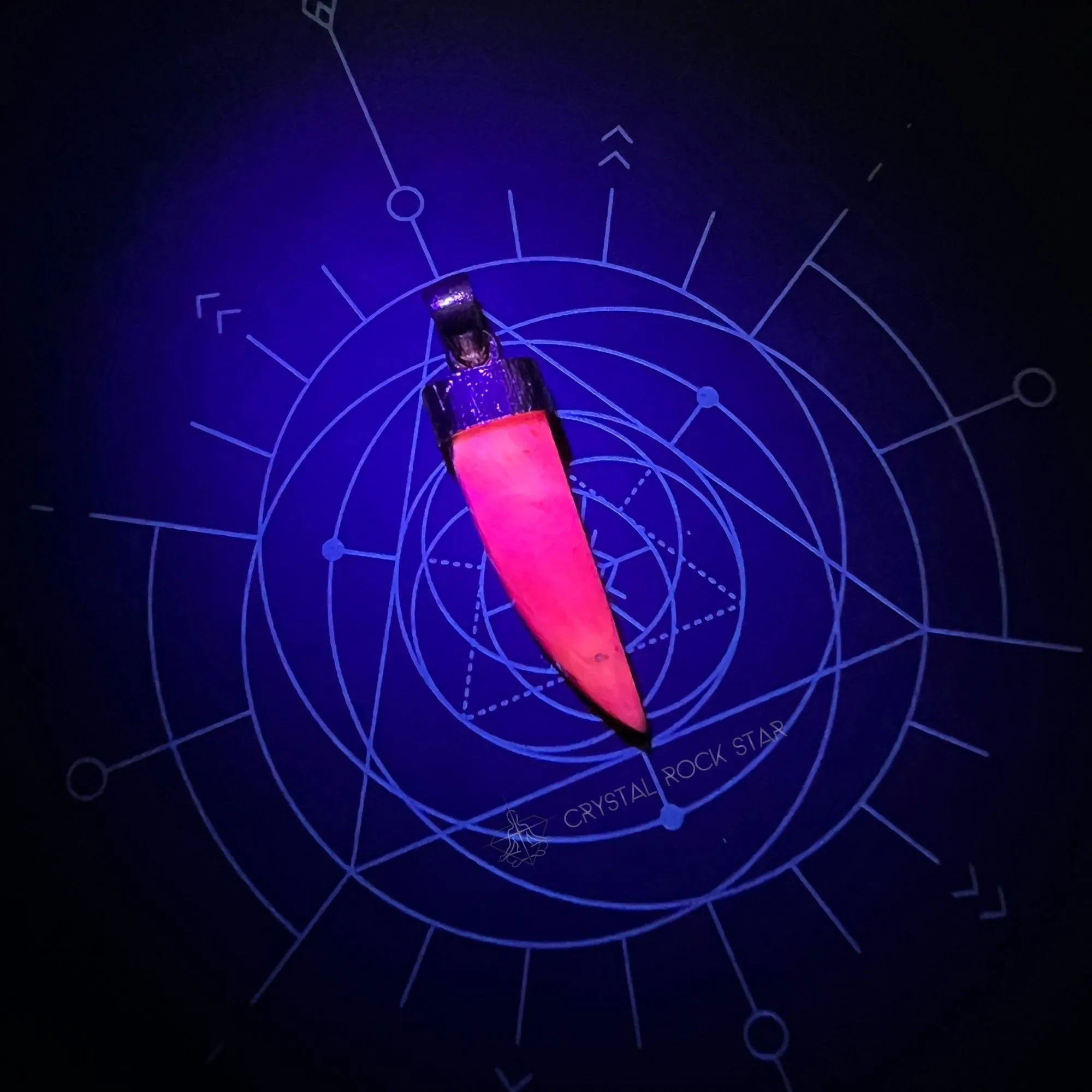 Tugtupite Color Changing Crystal Pendant