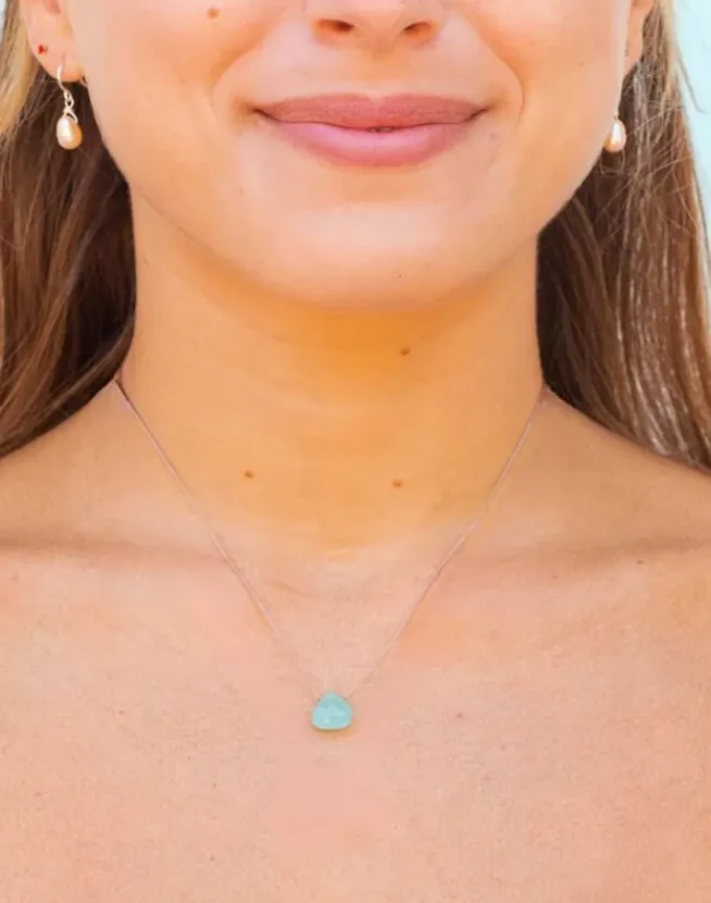 Turquoise Blue Crystal Soul Shine Necklace for Friendship