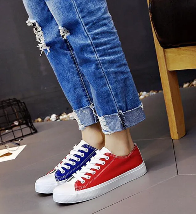Two Tone Canvas Sneakers