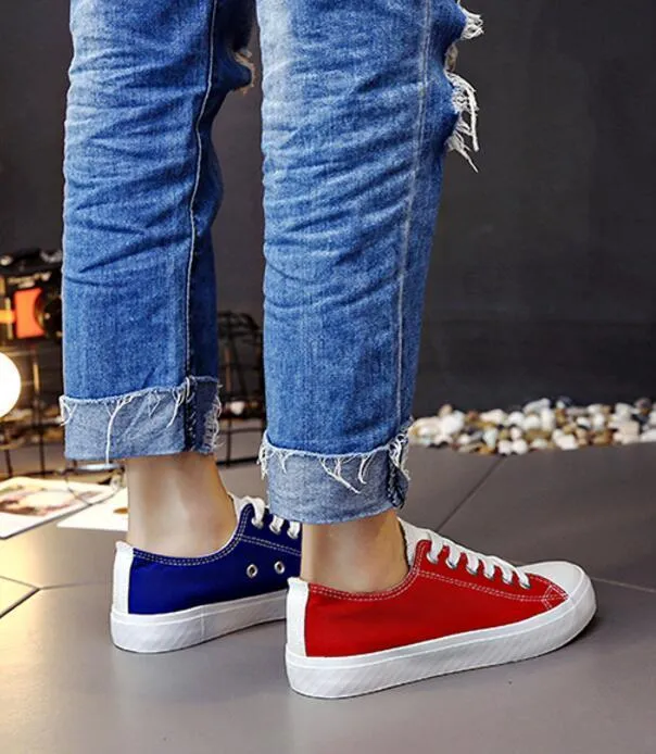 Two Tone Canvas Sneakers