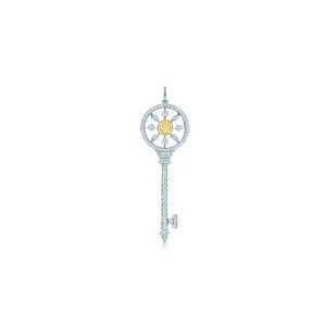 Unlock Happiness Round Kaleidoscope Key Pendant Necklace