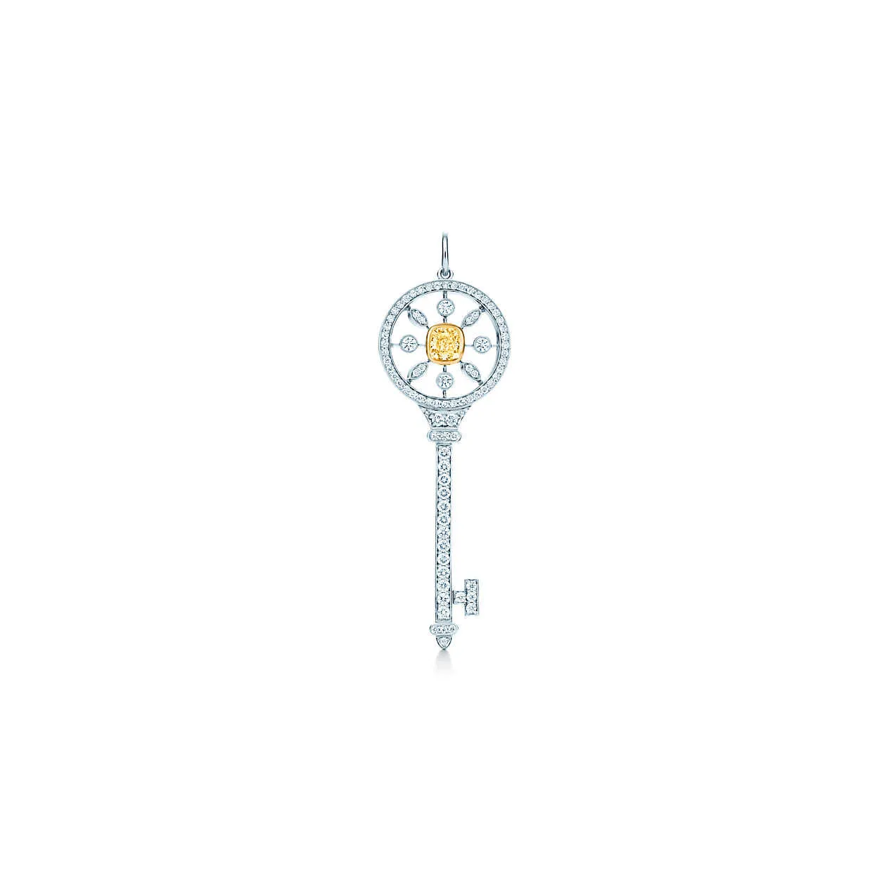 Unlock Happiness Round Kaleidoscope Key Pendant Necklace