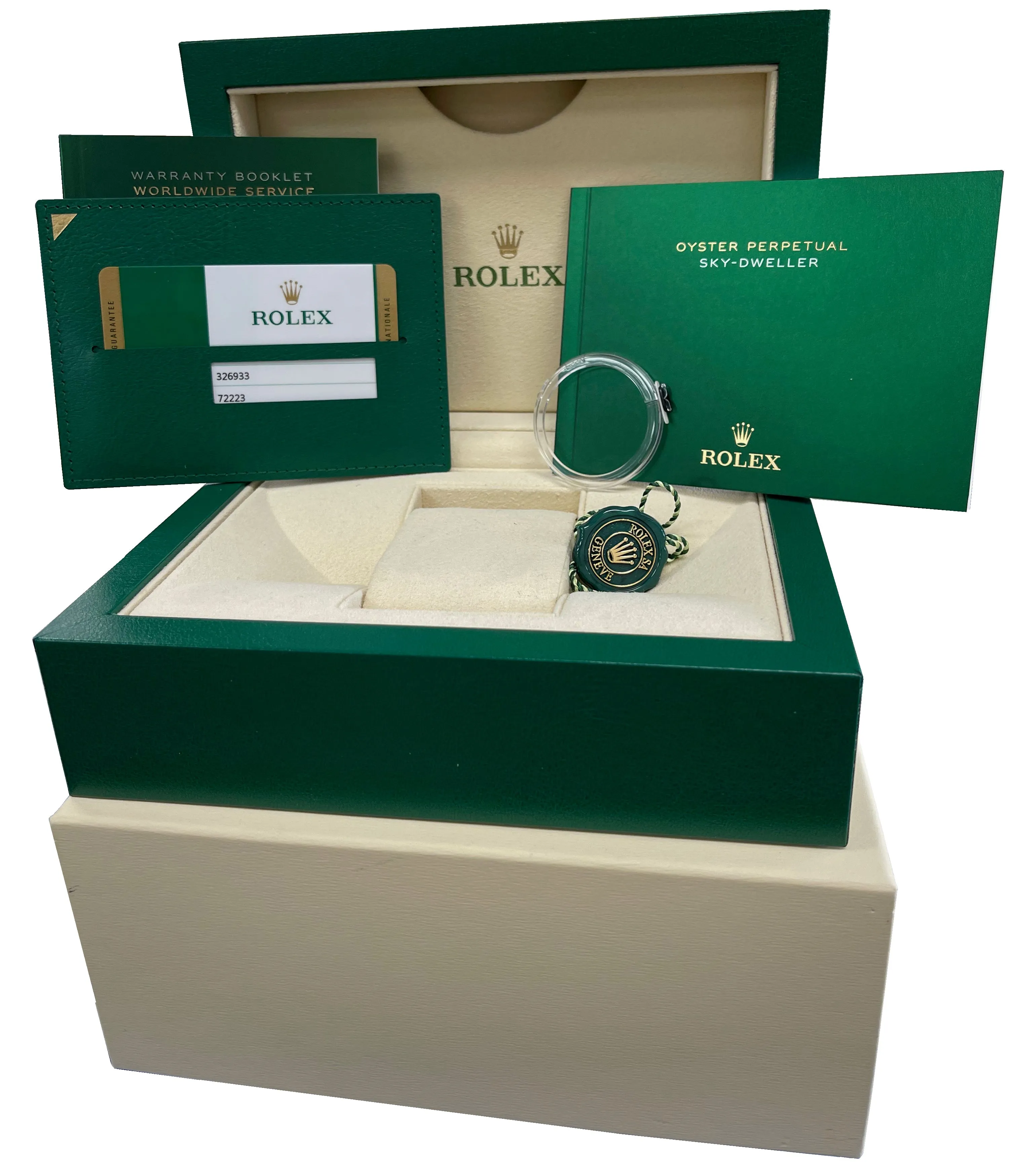 UNPOLISHED 2020 Rolex Sky-Dweller Two-Tone Gold BLACK DIAL 42mm Watch 326933 B P
