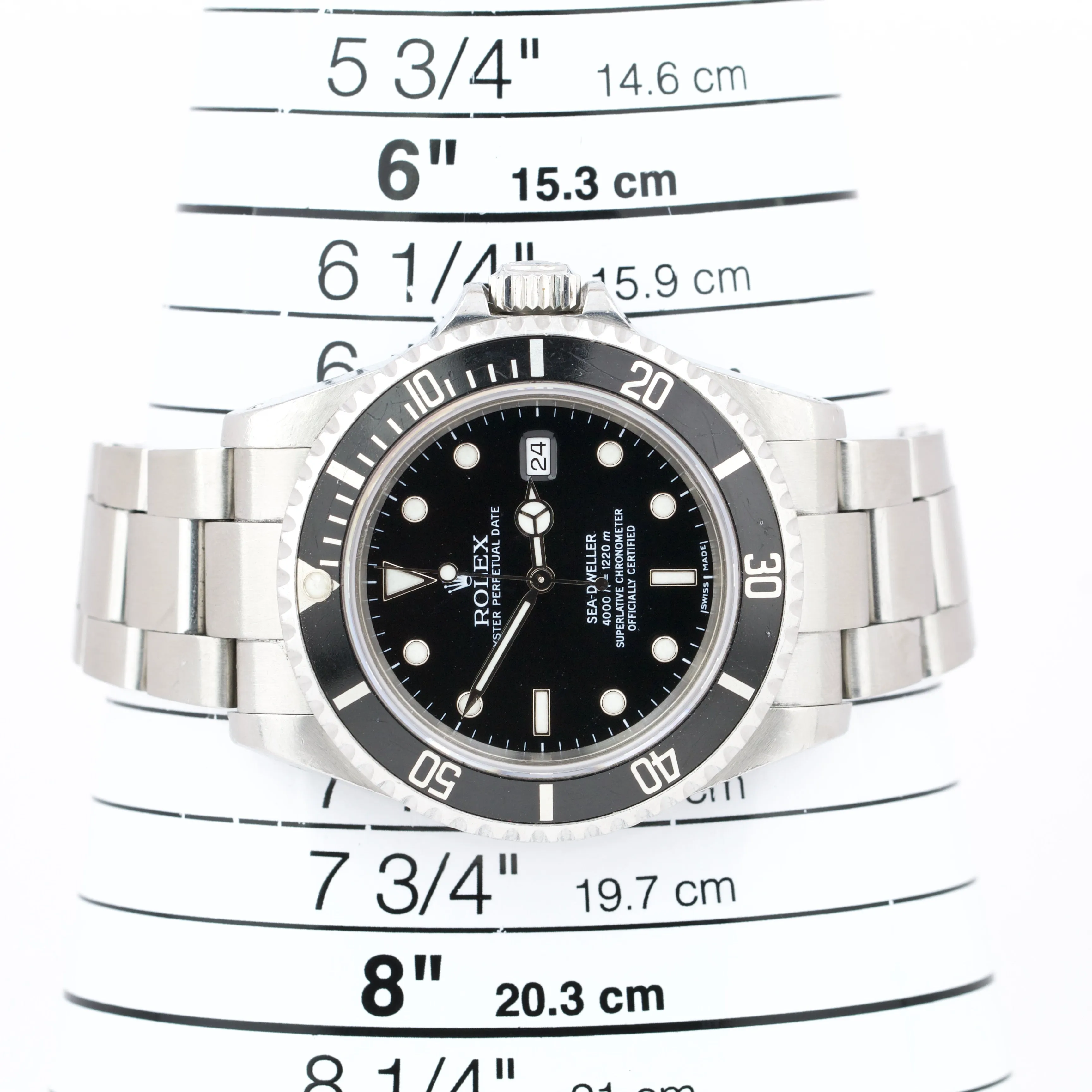 UNPOLISHED Rolex Sea-Dweller 16600 40mm Steel Black Automatic Watch BOX PAPERS