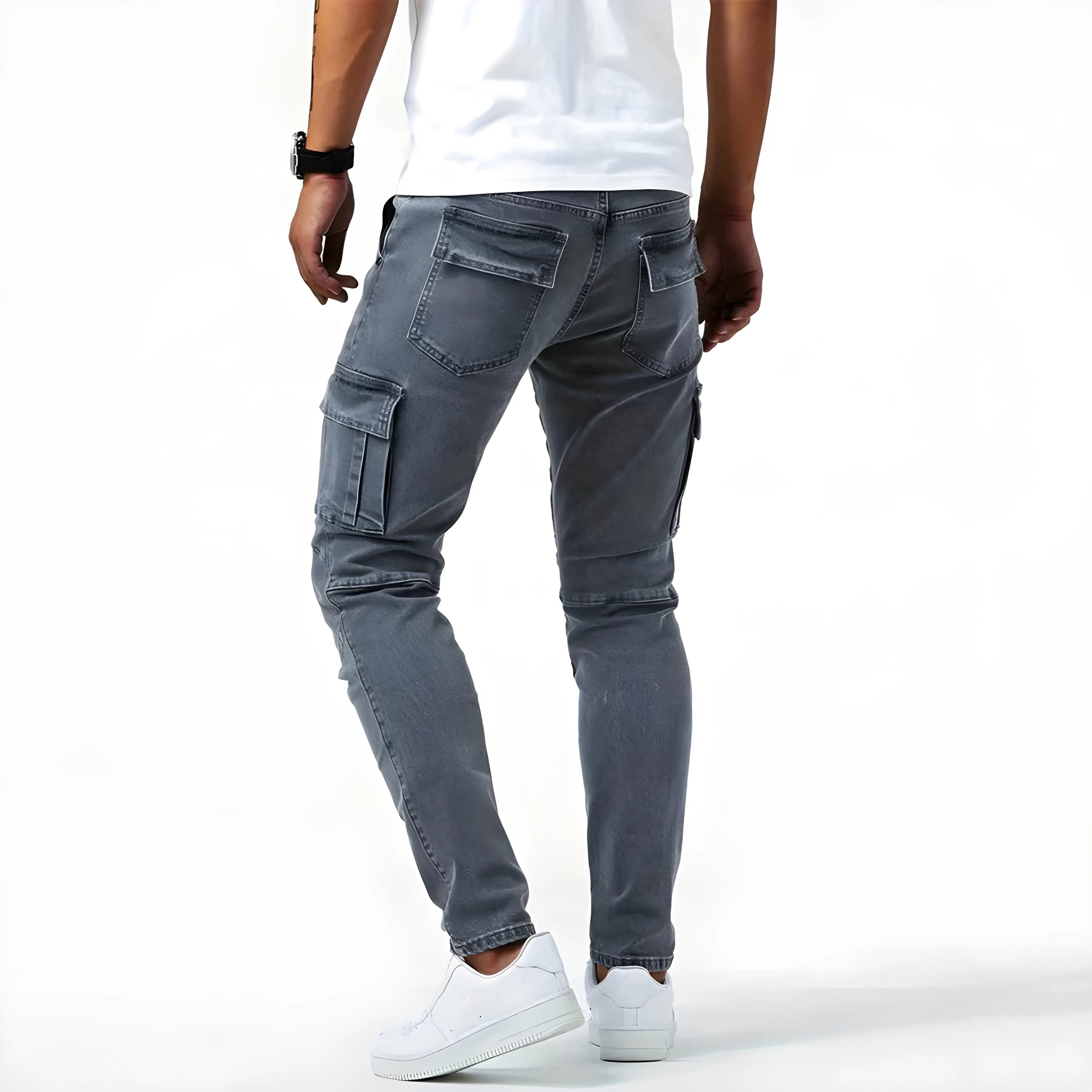 UrbanFlex | Herren Stretch-Denim Cargo-Hose | Bequem und Vielseitig