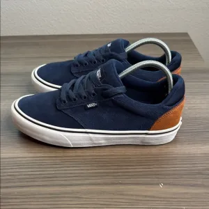 Vans Mens Blue Suede Deluxe Comfort Sneakers Size 8,5