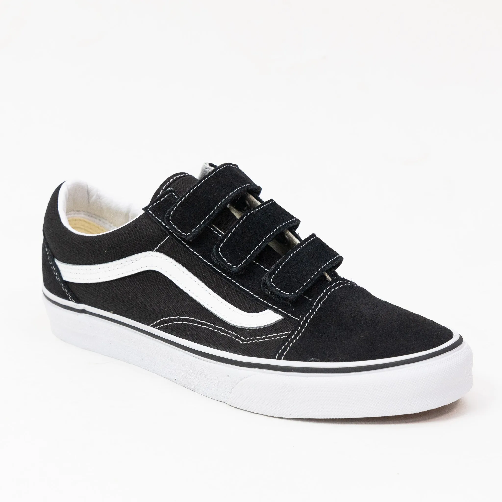 Vans Old Skool V - (Suede/Canvas) Black/True White